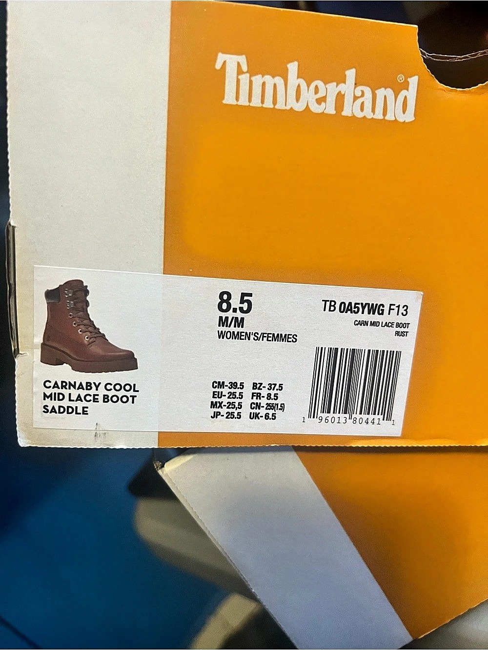 Timberland Carnaby Cool Mid Lace Boot Boots Brown US 8.5 M